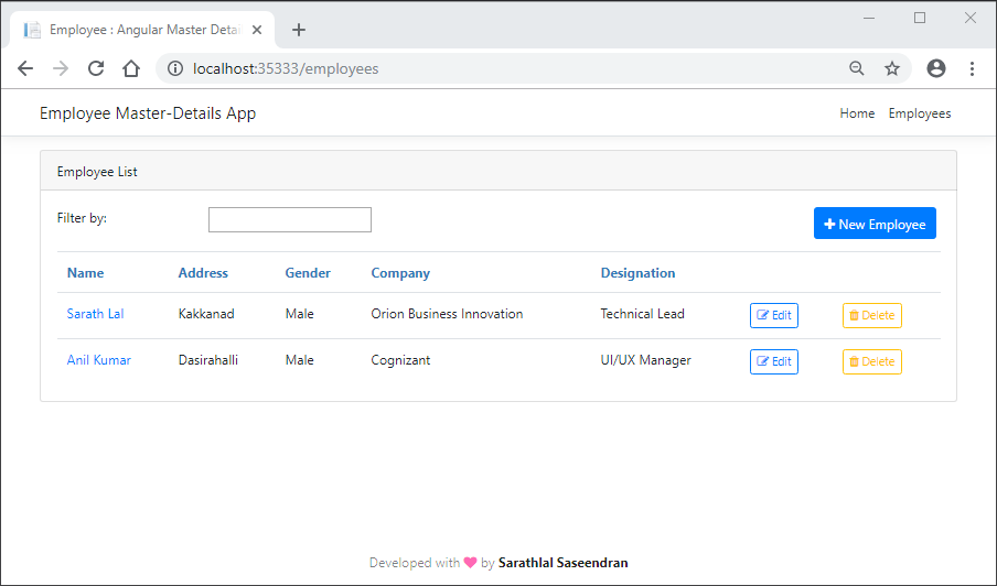 Master-Details App In Angular With Cosmos DB Using Embedded Data Modeling